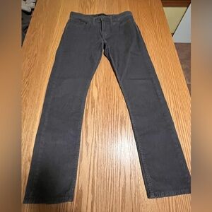 Banana Republic Corduroy Pants Mens 30x30 Gray Slim Straight 100% Cotton Preppy